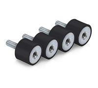 M6 Isolateur Anti-vibration, 4 Pièces Supports En Caoutchouc Anti-vibration, Isolateur De Vibration En Caoutchouc Monte Des Bobines De Bateau De Voiture De Silentblock D'amortisseur(VD20*15 M6*18)