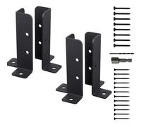 Supports d'ancrage de poteau de terrasse en métal robuste avec hauteur réglable pour installation et entretien de terrasse extérieure Base renforcée