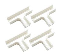 Supports d'angle en forme de T, blanc | Joint polymère pour renforcement de meubles, charpente en bois, tâches de fixation à domicile