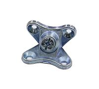 Supports d'angle en métal for meubles, 1 pièce, connecteur d'angle en alliage de zinc, code d'angle trois en un, accessoires de meubles (bronze rouge)(Blue Zinc Plating)