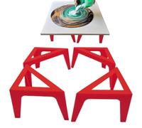 Supports d'angle en toile - 10 x 5 x 5 cm, ABS, noir, trépied, support, étagère | Peinture surélevée antidérapante, cadre de versement de peinture durable pour tableaux d'affichage de studio d'art et