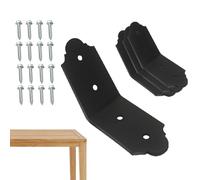 Supports d'angle pour bois, 4 outils de construction robustes, équerre d'angle encastrée à l'intérieur | pour amélioration de la maison, menuiserie industrielle, meubles d'étagère professionnels