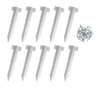 Supports d'angle pour parterres surélevés, 10 pièces de piquets pour traverses ferroviaires | Piquet métallique résistant pour bordures de jardin, clôtures, patios