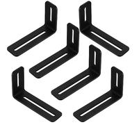 Supports d'angle réglables avec 2 fentes longues, 6 Pcs Équerres de Fixation en Forme de L pour Meubles, Support en Coin Réglable à 90 degrés, Équerres Rectangulaires, (101+60) x30mm / Épaisseur 3mm
