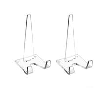 Supports d'assiettes en acrylique, support de cadre photo en acrylique transparent pour plaque photo, album, cartes postales, support vertical sécurisé, design compact, 22 x 11,5 x 5 cm (B)