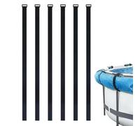 Supports de bâche Piscine au Sol 6 Clips réglables en Nylon réutilisables | Clips pour bâche solaire de piscine pour Maison, Piscine, Terrasse, Jardin, Hiver, Été, Parasol, Stores