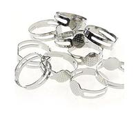 Supports de bagues réglables pour la création de bijoux fimo - Lot de 10 / Tamis : 8