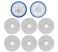 Supports de balai de rechange et 6 serpillères, compatibles avec l'aspirateur robot Ecovacs Deebot Mini, accessoires de nettoyage faciles à installer, accessoire de pince à franges durable, support de