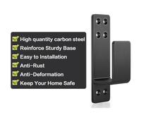 Supports de barre de sécurité pour porte de 2 x 4 pour renfort en bois de 2 x 4, design en forme de U en acier robuste empêchant les coups de pied, idéal pour la maison, le garage, la grange, l'abri
