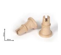 Occre Ref: 19131 Support tourné en Bois pour être utilisé dans Les Bases d'exposition. Mesures: 57 mm de Haut Ø40 Ensemble de 2 unités.