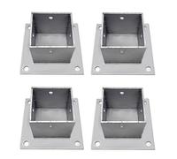 Supports de base de poteau de clôture, ancrage en béton pour garde-corps de terrasse et support de clôture en vinyle avec kit d'installation