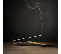 Supports de Bâton d'encens Porte Encens Bâtonnet Natural Feuille Porte Encens Encensoir Céramique Ligne Brûleur d'Encens Porte Bâtonnet Brûleur d'encens pour Bâtons Encens Maison Bureau