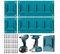Supports De Batterie Pour Makita,10 Pièce 18 V Support De Batterie Pour Makita Avec 40 Vis,Support De Batterie Makita,Support Mural Pour Makita Pour Rangement Des Outils A Montage Mural