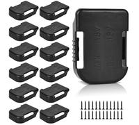 Supports De Batterie pour Makita,12 Pièces 18V Support De Batterie pour Makita,Porte-Outil De Batterie,Support De Porte-Batterie pour Batterie D'outil Lithium-Lon