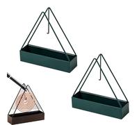 Supports De Bobine Anti-moustiques Porte Encens Spirale Anti Moustique Support De Bobine De Moustique avec Plateau, Support Vertical pour Maison, Jardin, Piscine, Terrasse (Vert,2 Pièces)