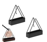 Supports De Bobine Anti-moustiques Porte Encens Spirale Anti Moustique Support De Bobine De Moustique avec Plateau, Support Vertical pour Maison, Jardin, Piscine, Terrasse (Noir,2 Pièces)