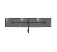 SUPPORTS DE BUREAU A PINCER / A TRAVERS - KIMEX - Support bureau 3 écrans PC 13""- 27"" - 015-1623 - Noir