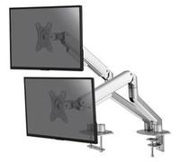 supports de bureau full motion KIMEX 015-2602 Full Motion pour 2 écrans PC 17-32, gris Noir G