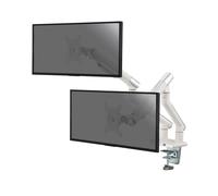 SUPPORTS DE BUREAU FULL MOTION - KIMEX - Support de bureau Full Motion pour 2 écrans PC 17""-32"" avec USB, Blanc - 015-2412 - Blanc
