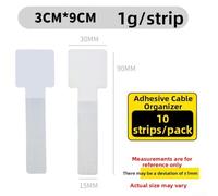 Supports de câbles avec dos adhésif fiable pour sécuriser et gérer les câbles et fils fins (blanc, 10 pièces)