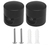 Supports de câbles muraux et de plafond en aluminium conçus pour une utilisation facile, comprend tout ce dont vous avez besoin de vis et de chevilles (noir)