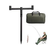 Supports de canne à pêche pour sol, support réglable - Repose-mât, pour l'extérieur, la plage, la rivière, le lac, l'étang, le rivage, le matin et la nuit