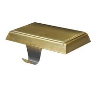 Supports de chaussettes conçus pour une cheminée, acier inoxydable et base lestée se combinent pour un placement sûr de la décoration de Noël (doré)