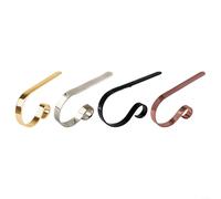 Supports de chaussettes de Noël pour cheminée avec ajustement réglable pour différentes formes et tailles de cheminée, construction en métal pour un soutien sûr et lourd (doré)