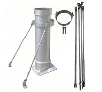 Supports de cheminée en acier inoxydable - Kit de fixation murale robuste pour tuyaux de poêle à bois, compatible avec les tubes de 4 à 10 pouces de diamètre, supports de toit à stabilité am