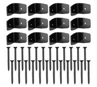 Supports de chevrons - Connecteurs galvanisés 12 pièces, supports de solives en bois noir, quincaillerie de toiture robuste, fixations de poutres de toit en acier | Construction de poutre de plafond d