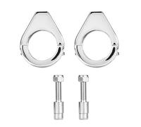 Supports de Clignotants, Support de Support de Clignotant Avant, Support de Pince de Montage de Barre de Fourche, Support de Montage de Clignotant Modifié pour Moto en Alliage(Galvanoplastie Argent)