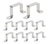 Supports de clôture, supports de poteau clôture 10pcs, clips panneau en acier inoxydable, anti-hoche