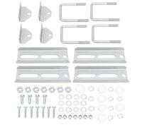 Supports de couchette pour remorque de bateau Kit de double support rotatif galvanisé Montage pivotant robuste pour traverse de 3x3 pouces avec matériel d'installation de boulons