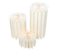 Supports de Cylindre pour Fête, Colonnes de Papier Pliables Présentoirs de Piédestaux, Pilier de Papier de Cylindres pour Anniversaire de Mariage (Color : White, Size : 40cm60cm80c