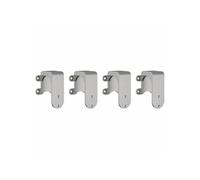 vidaXL Supports de dérivation de porte de grange pour rails ronds 4pcs acier inoxydable