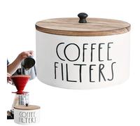 Supports de filtre à café pour comptoir - Décoration de café rustique en bois avec couvercle - Organiseur de filtre à café - Pour goutte, service, camping, voyage