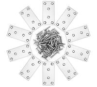 Supports de Fixation Plats Droits Équerres Plate de Acier Inoxydable Pattes D'assemblage en Métal pour Rejoint Réparation Meubles 78*39*1,5mm 10 Pièces