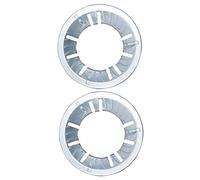 Supports de Foyer pour Poêle à Gaz, Pare-vent 9 Trous, 2 Pièces | Fonte Polie, Surface Lisse Argentée, Isolation Thermique et Protection du Vent, pour Cuisson au Gaz et Restaurants