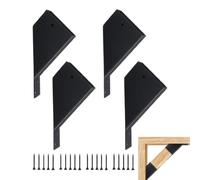 Supports de Gazebo | Support d'Angle en Métal, 4 Pièces Support de Toit de Poutre en Bois | pour Intérieur, Jardin, Terrasse, Toit, Cabane dans les Arbres, Abri