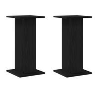 vidaXL Supports de haut-parleur en bois 2 pièces 30x30x60 cm Noir Bois d'ingénierie Design moderne