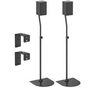 Supports de haut-parleur Samsung - Noir - Acier - Hauteur réglable 83,8 cm à 106,7 cm - Compatibles avec HW-Q990C, HW-Q930C, HW-Q910D et plus - Inclut supports muraux et de sol - Poids max. 5,4 kg