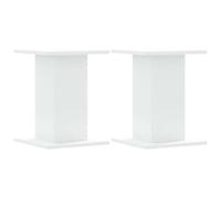 Supports de haut parleurs 2 pcs blanc bois d ingénierie