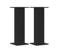 vidaXL Supports de haut-parleurs 2 pcs Bois d'ingénierie Noir 80 cm de hauteur