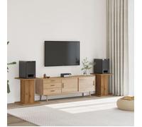 Supports de haut parleurs 2 pcs chêne artisanal bois ingénierie