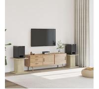 vidaXL Supports de haut-parleurs 2 pcs chêne sonoma en bois d'ingénierie