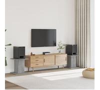 vidaXL Supports de haut-parleurs 2 pcs Gris Sonoma en bois d'ingénierie pour bureau HiFi