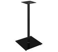 vidaXL Supports de haut-parleurs 2 pcs noir en verre trempé 1 pilier