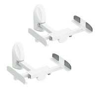 Supports de haut-parleurs à serrage latéral traditionnels en acier AVF en blanc (lot de 2)