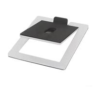 Supports de haut-parleurs de bureau en métal pour moniteurs de studio et haut-parleurs d'étagère pour améliorer l'imagerie sonore et l'angle d'écoute (blanc uni)