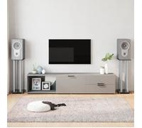 Supports de haut-parleurs - VIDAXL - 2 pcs - Aluminium - Verre trempé - Antidérapants